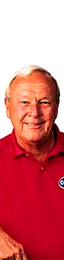 Arnold Palmer says, "Drive on!"
