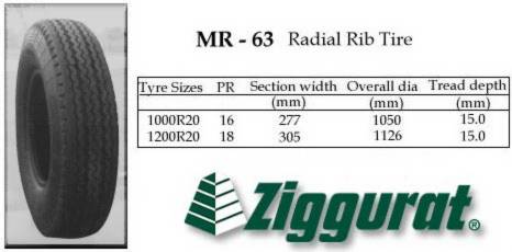 ZIGGURAT MR-63 Radial Rib Tire