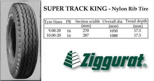 ZIGGURAT Super Track King - Nylon Rib Tire